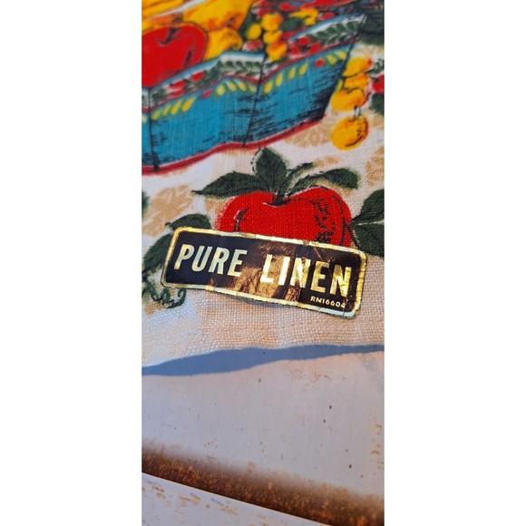 VTG Tea Towel Old Homestead Week Sept 15 1921 Pure Linen RN# 16604 Vivid Colors - Picture 4 of 12